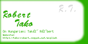 robert tako business card